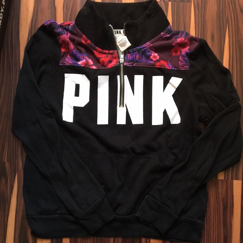 Great condition VS Pink quarter zip